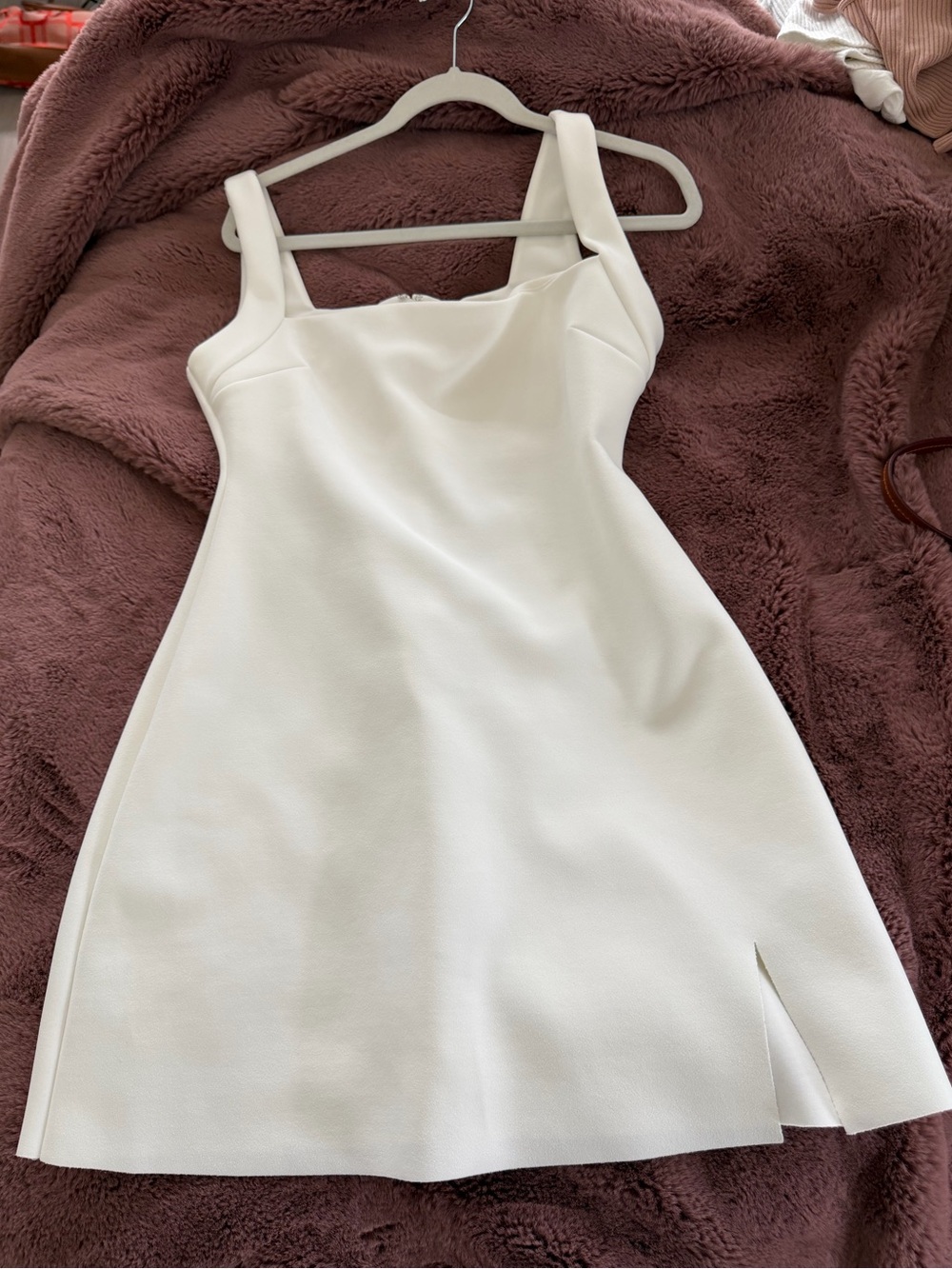 Princess Polly White Square-Neck A-Line Dress